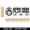 Work Hard Play Hard Football Teacher Student School Self-Inking Rubber Stamp Ink Stamper